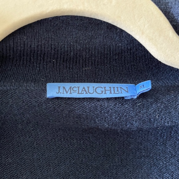 J.McLaughlin Cashmere Alyce Johnny Collar Sweater, Size XL - Picture 3 of 5
